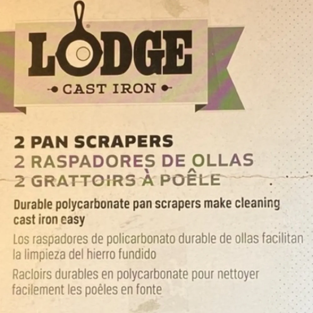 Lodge 2 Pack Durable Polycarbonate Black Red Pan Scrapers
